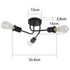 Plafonnier - NETTLIFE - Nettlife Vintage - Noir - 3 flammes E27 - Métal rustique