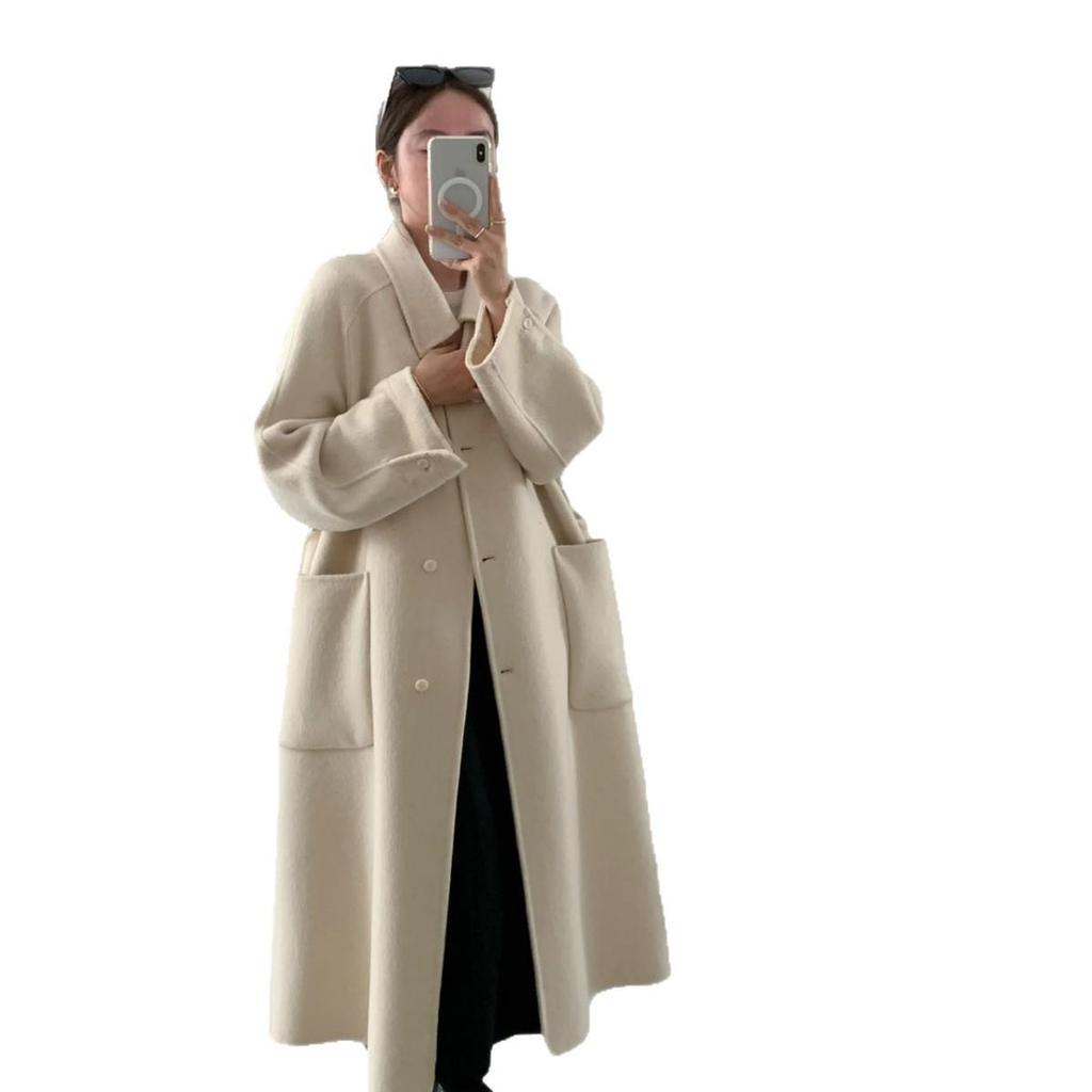 Korean Style Double-Sided Wool Coat for Women - Autumn/Winter Collection
