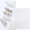 Nail Art Sticker Gold Colour Geometry Shapes PET Material Long-lasting Nail Art Sticker For Salon