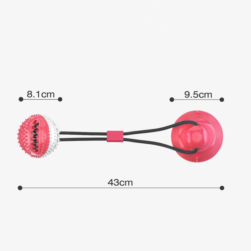 Dog Toys With Suction Cups Pull Ropes Food Dispensing Balls Tpr Pet Teething Chews