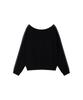 ROUGHTYPE Trackline Off-Shoulder Sweatshirt - Black