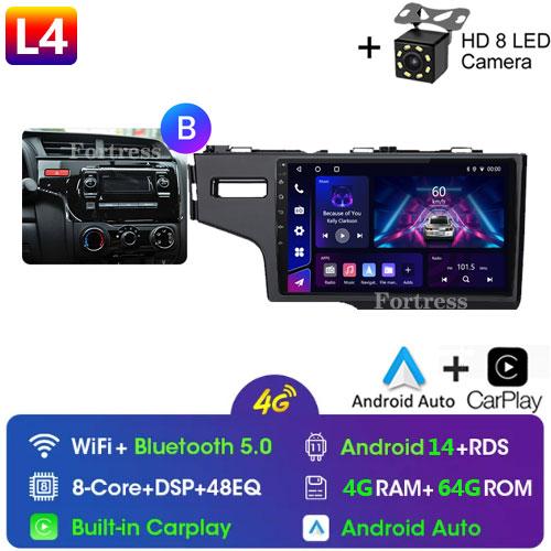 Touch screen For Honda Jazz 3 2015 - 2020 Fit 3 GP GK 2013 - 2020 Car Radio Multimedia Player GPS Navigation 4G Carplay 2Din DTS