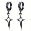 1 Pair of Romantic New Wave Mangosteen Earrings Female Cross Polaris Earrings Temperament Creative Personality Ear Jewelry