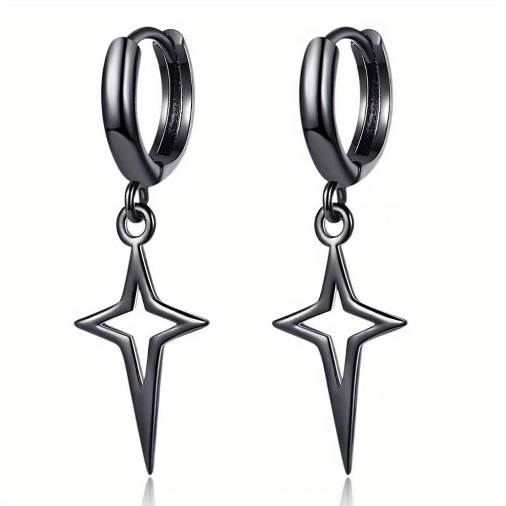 1 Pair of Romantic New Wave Mangosteen Earrings Female Cross Polaris Earrings Temperament Creative Personality Ear Jewelry