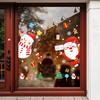 Santa Claus Festive Atmosphere Decorative Items, Shopping Center Snowman Electrostatic Glass Stickers, Scene Arrangement Stickers