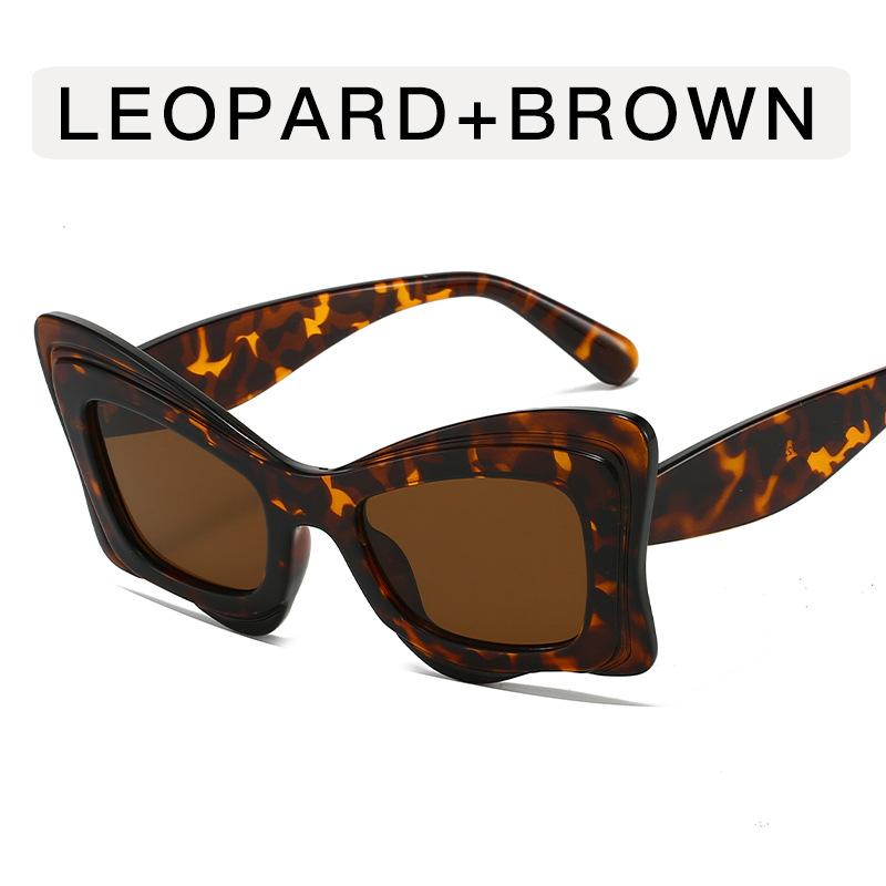 European American Style Sun Glasses for Women Cat Eye Patchwork Color Men Sunglasses Stage Performance Female Sun Glass