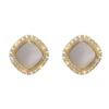 S925 Silver Rhinestone Cat's Eye Retro Earrings - Elegant 2024 Design