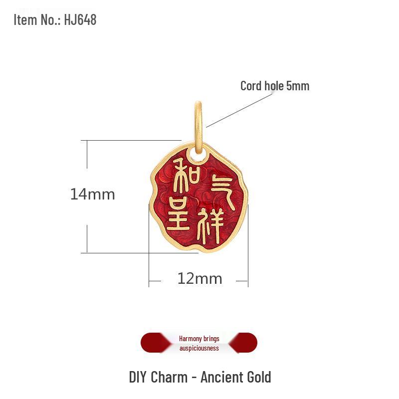 Chinese Cloisonné Sand Gold Enamel Beads: DIY Bracelet Necklace Pendant Accessories