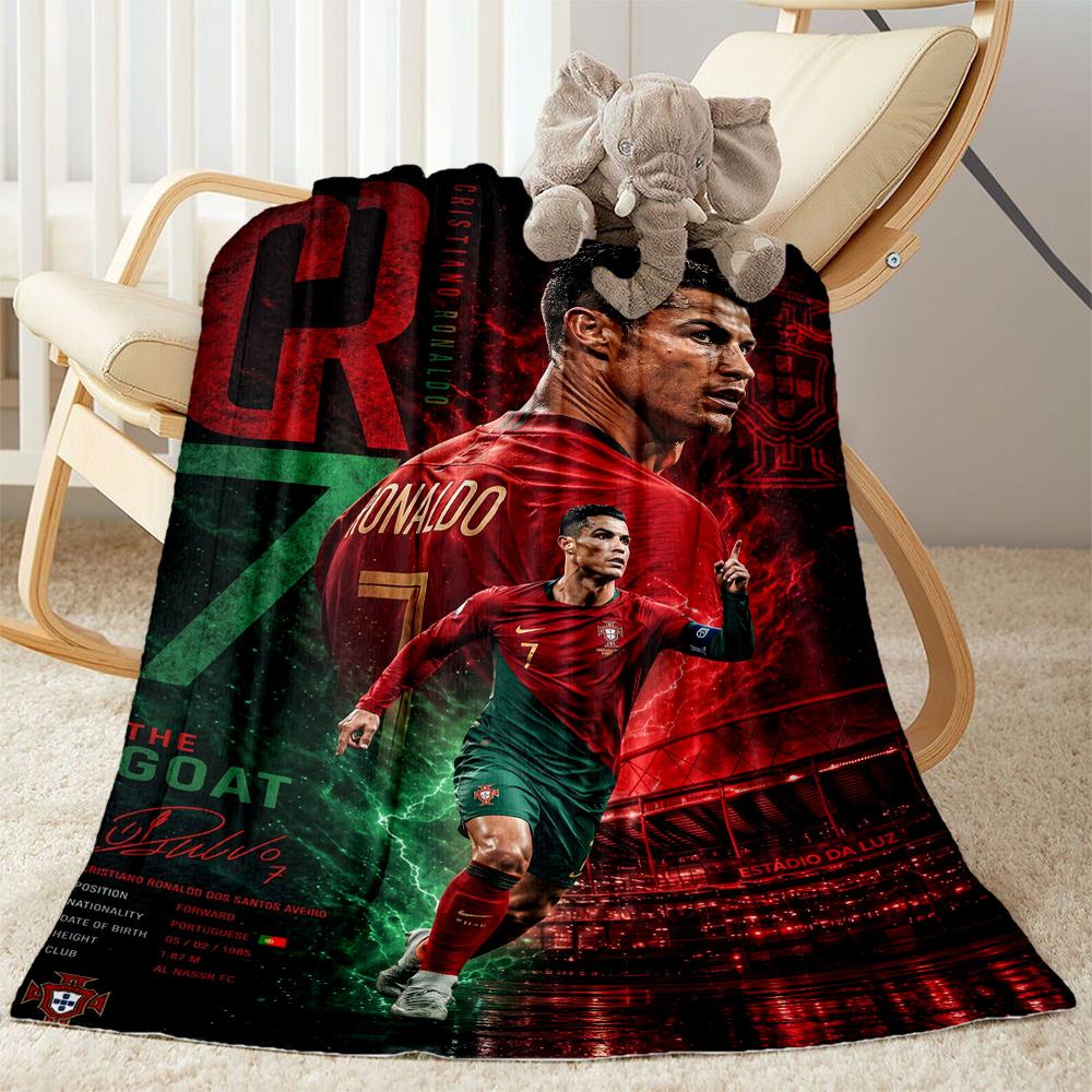 Ronaldo's Portugal Legacy Blanket Ultra-Soft Great for Office Bed Sofa All-Season Use Warmthful Decor Suitable for Gifting Relatives and Friends