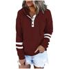 Women's Pullover Hoodies Tops Casual Button Down Long Sleeve Pocket Sweatshirts