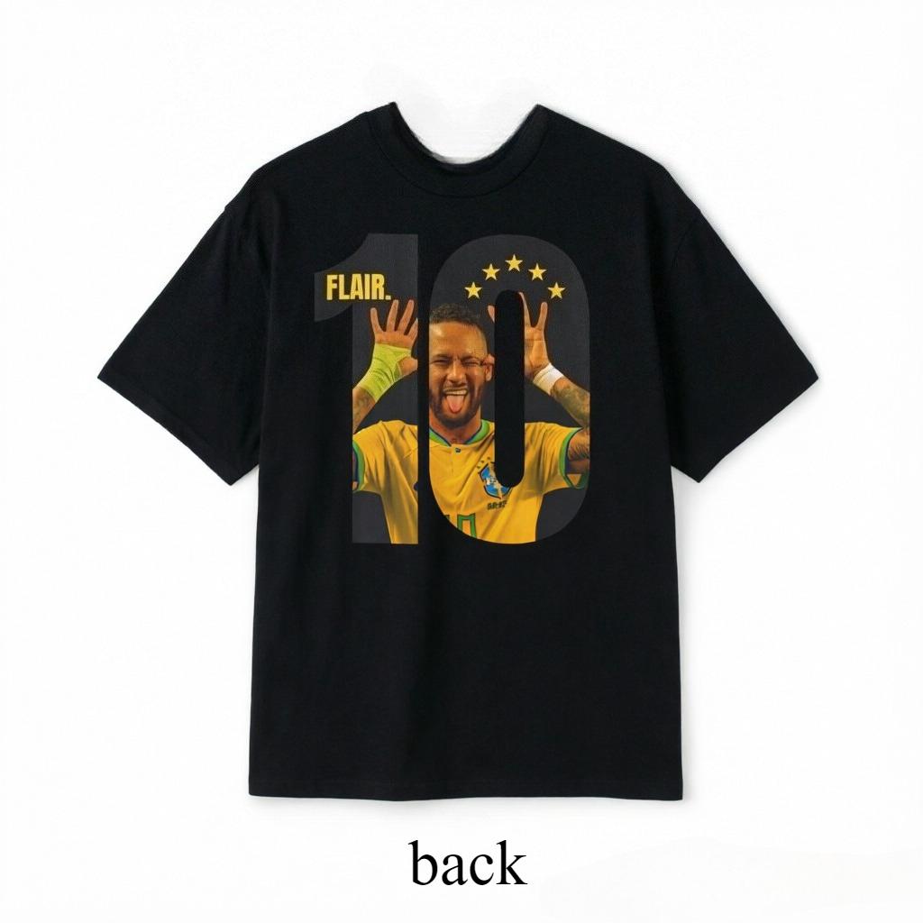 World Cup 2026 Soccer Fan Gift Neymar Brazil Football Number 10 Jersey Tee Abstract Football Legend Shirt