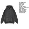Sweat à capuche unisexe automne printemps grande poche à capuche ample délavé poignets et ourlet élastiques épaule inclinée couleur pure haut de sport ample