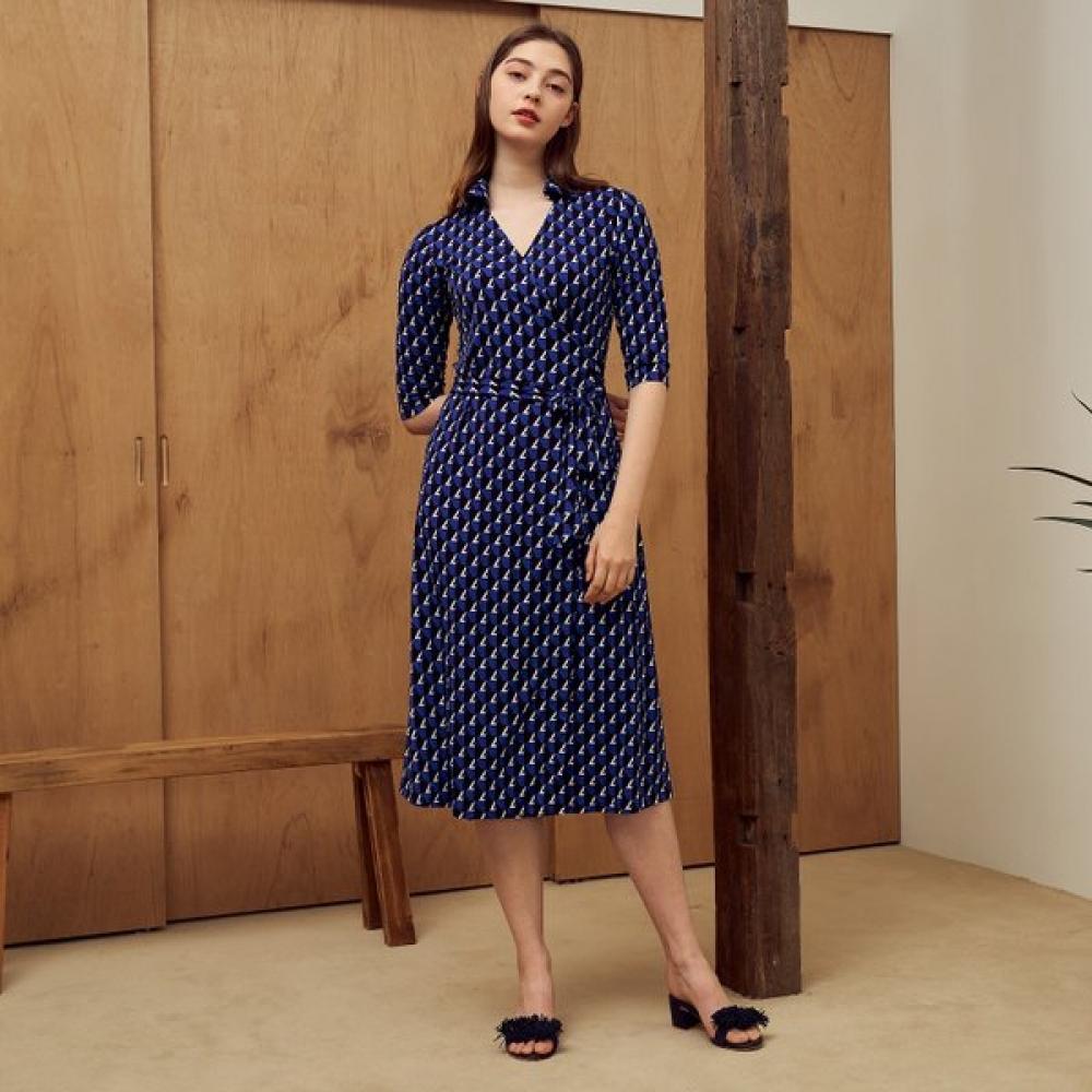 Lipbbam Creora Derosi Cara 3 4 Sleeve Long Wrap Dress Ldm11dj01