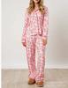 1116 European and American Pajamas Women's Christmas New Year Cartoon Two-piece Set Milk Silk Loungewear