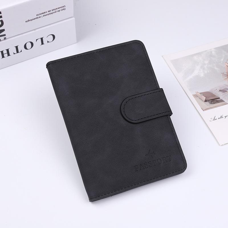 Pu Leather Passport Holder/Ticket Holder, Lightweight And Portable, Multi-Slot Storage Design, Passport Book Travel Wallet