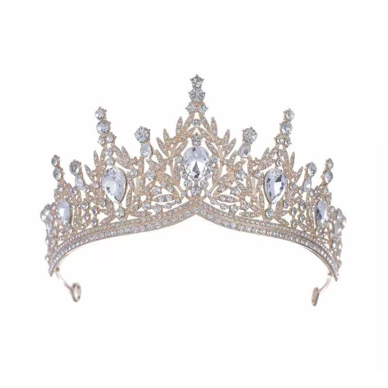 Bridal Crown Beaded Headpiece Crystal Japanese and Korean Wedding Dress Accessories 18th Birthday Wedding Crown Hair Accessories