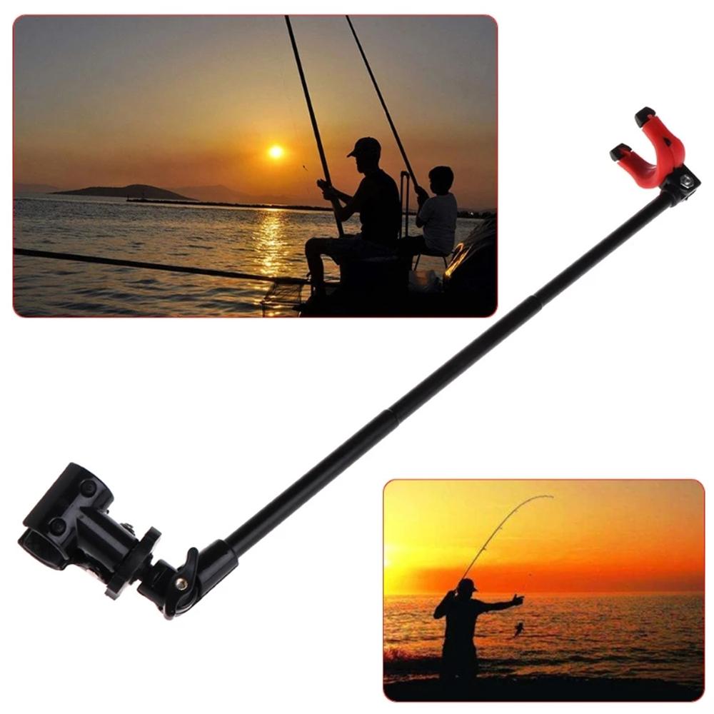 Carbon Fiber Extend Stretched Bracket Pole Stand Pole Rack Fishing Rod Holder
