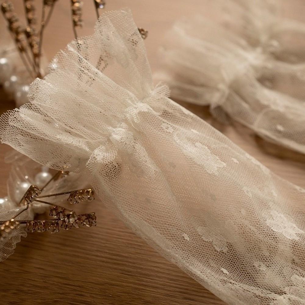 Soft Bridal Gloves Thin Mesh Short Lace Gloves Elegant Wedding Gloves  Bridesmaids