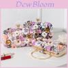 Pochette da sera floreale fatta a mano con perle per donna con chiusura a lucchetto per eventi formali