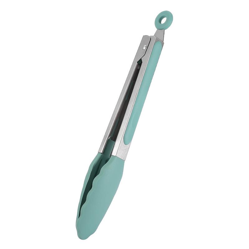 Candy-Colored 9-Inch Silicone Food/Bread/BBQ Tongs