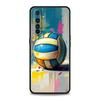 Volleyball Painted Soft TPU For Realme 9 10 11 12 13 C21 C25 C35 GT2 GT3 GT5 GT6 C63 C67 C55 C53 Pro 5G Shockproof Phone Case