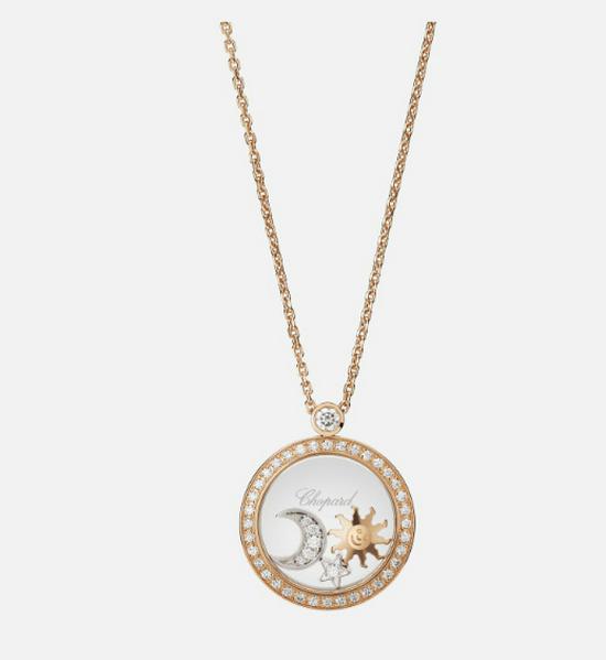 Xiao Family 925 Silver Time Turns Fortune Necklace with Heart-Shaped Diamond Perfume Bottle and Starry Sky Design