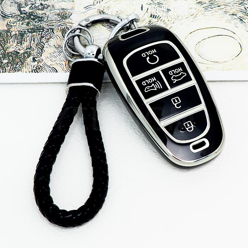 4 5 6 7 8 Buttons TPU Remote Key Shell Fob Case Cover for Hyundai 2020-2021 Sonata Nexo DN8 Santa Fe TM Tucson NX4 Staria Ioniq