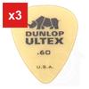 Guitar Picks, Jim Dunlop, Ultex Standard 0.60mm, 12-Pack with Musent Custom Players Pick | 421B060-ULT-12P