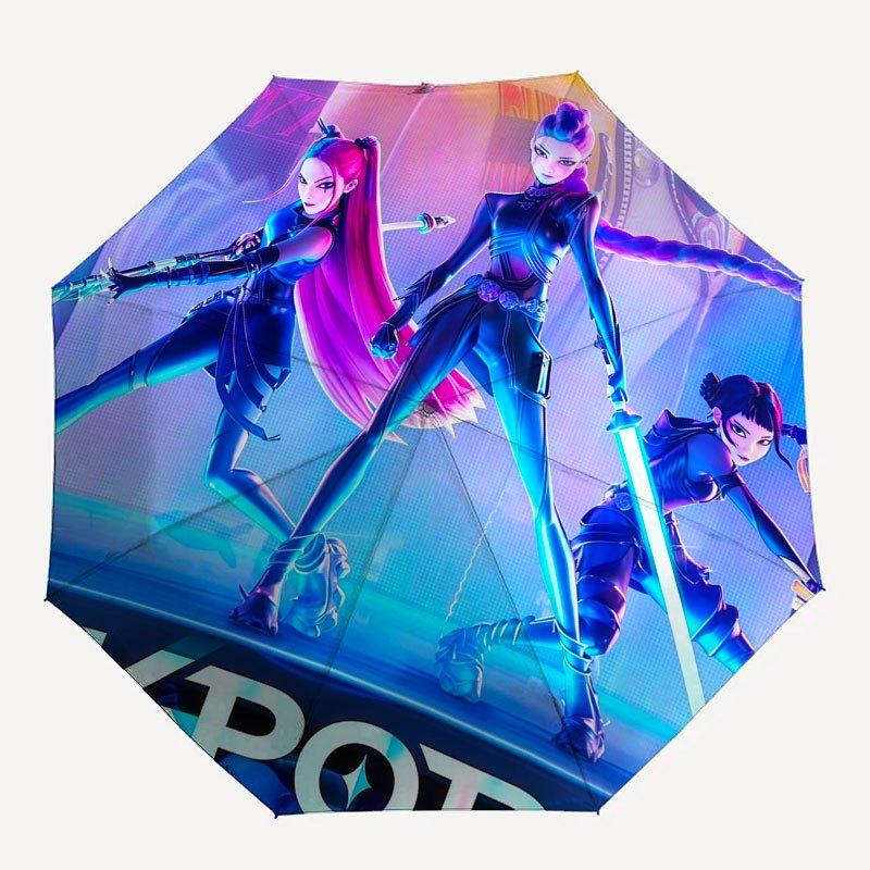KPOP: The Ultimate Fusion of Music&FashionUmbrella with Cute Design,Portable 3-Fold Compact Umbrella for Men&Women,Valentine's Day Mother's