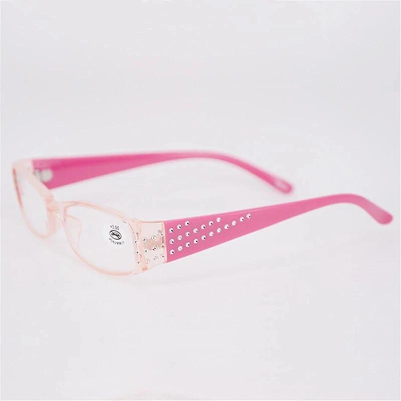 Fashion Reading Glasses Women Diamond Resin Reading Eyeglasses Rhinestone Glasses Eyewear Readers Diopter +1.0 To +3.5