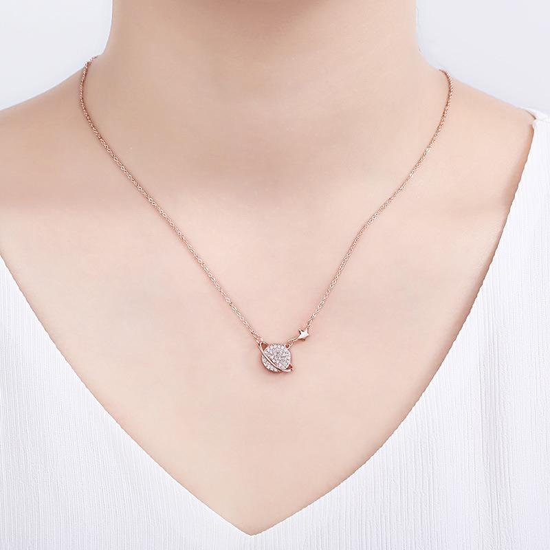 Naszyjnik Damski Planetarny Obojczykowy Biżuteria Poczucie Designu Ins Biżuteria