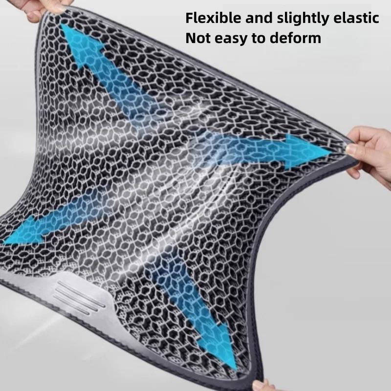 1set Car Gel Cooling Seat Lumbar Back Brace Cushion,3D Design Cool And Breathable,Car Home Office Chair Cushion,Car Accessories