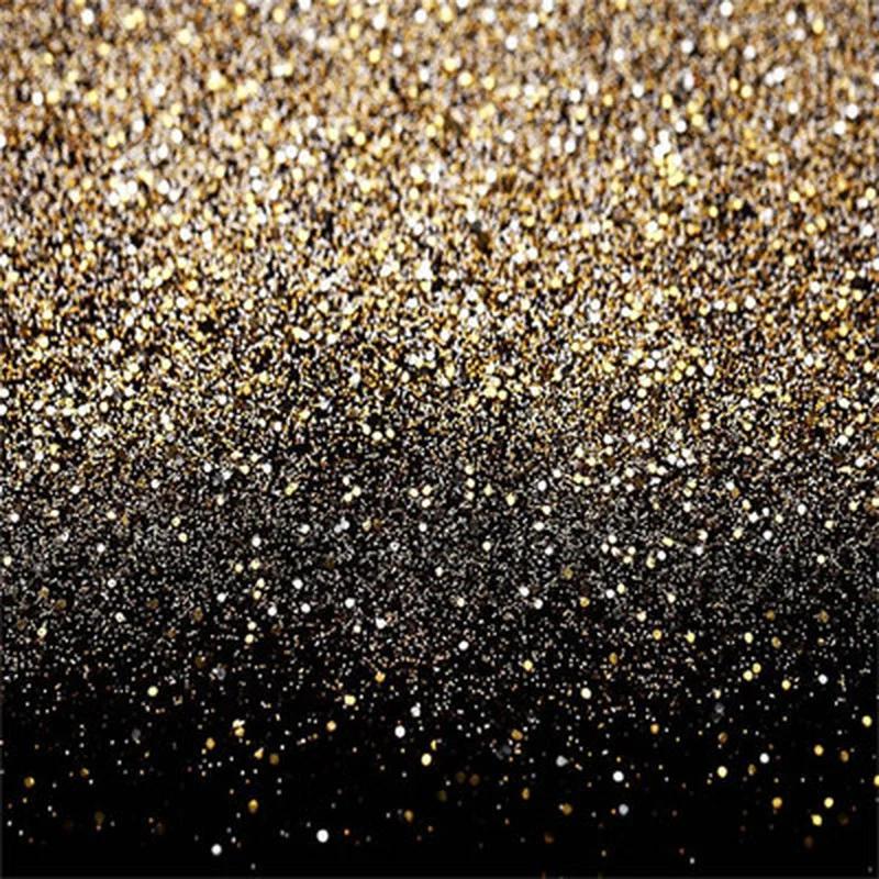 Sfondo Fotografia Bokeh Glitter Oro Argento Sfondi Punti Lucidi Neri Dorati Per Studio Fotografico Festa di Compleanno Baby Photocall