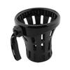 Universal Motorcycle Cup Holder Sturdy Black Drink Carrier With Chrome Rings For Honda Harley Bikes