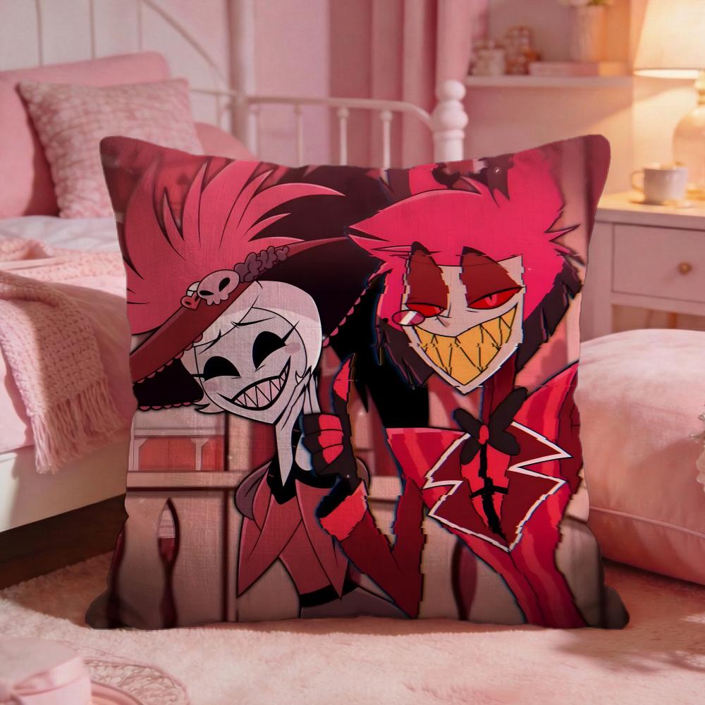 Hazbin HHotels Game Hot Cushion Cover Premium Comfort Reversible Pillow Cove Two In One Design For Any Room Car Interior