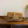 Premium Texture Retro Baguette Bag Women's New Foreign Style Oblique Span Bag Versatile Underarm Bag Fashionable Single Shoulder Square