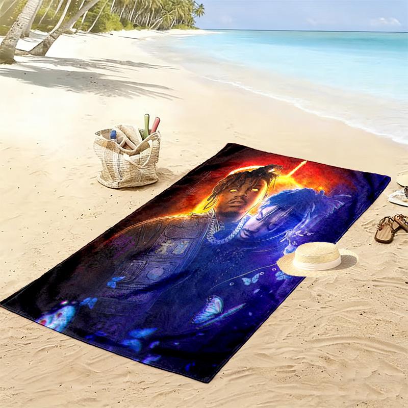 Juice Wrld Legacy: Music Passion beach towel soft Beach towel for vacation photos seaside Outdoor pool towel swim Outdoor picnic beach mat printing