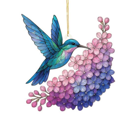 Colorful Animal Pendant Acrylic Suncatcher Window Hanging Ornament 2D Acrylic Printed Festive Decor