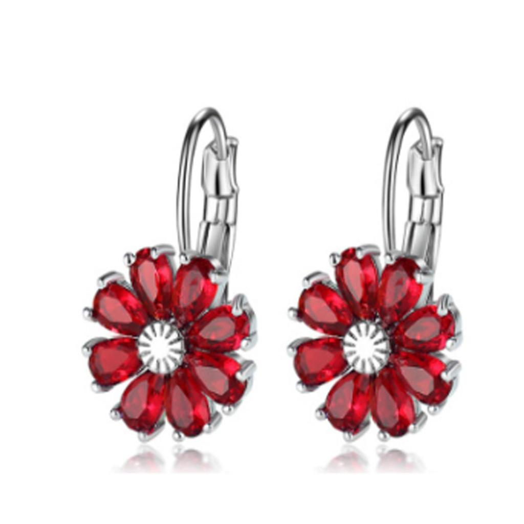 Multicolor Gemstone Stud Earrings Hypoallergenic Lightweight Design For Sensitive Skin Daily Wear Sparkling Jewelry