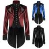 Stand Halloween Collar Court Medieval Vintage Clothes Medium Long Punk Coat Men