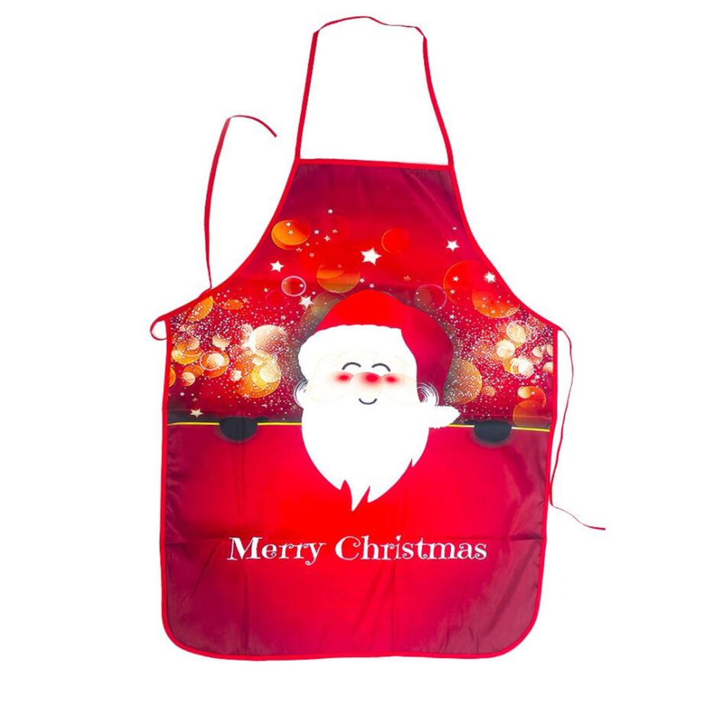 1 Stück Nikolaus-Schürze Weihnachtsbaum Abendessen Dekoration Herren und Damen Hausküche Kochen Backen Ölbeständige Schürze