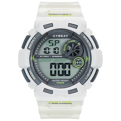 J-AXIS Uomo ACY14-W (CYBEAT Fiamma solare digitale) Orologio rotondo bianco digitale