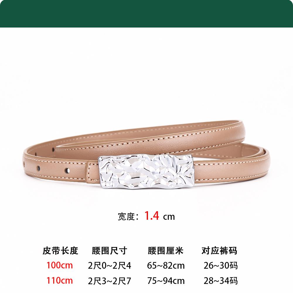 Belt Women'S Leather Belt Dress Fine Belt Women'S Premium Business