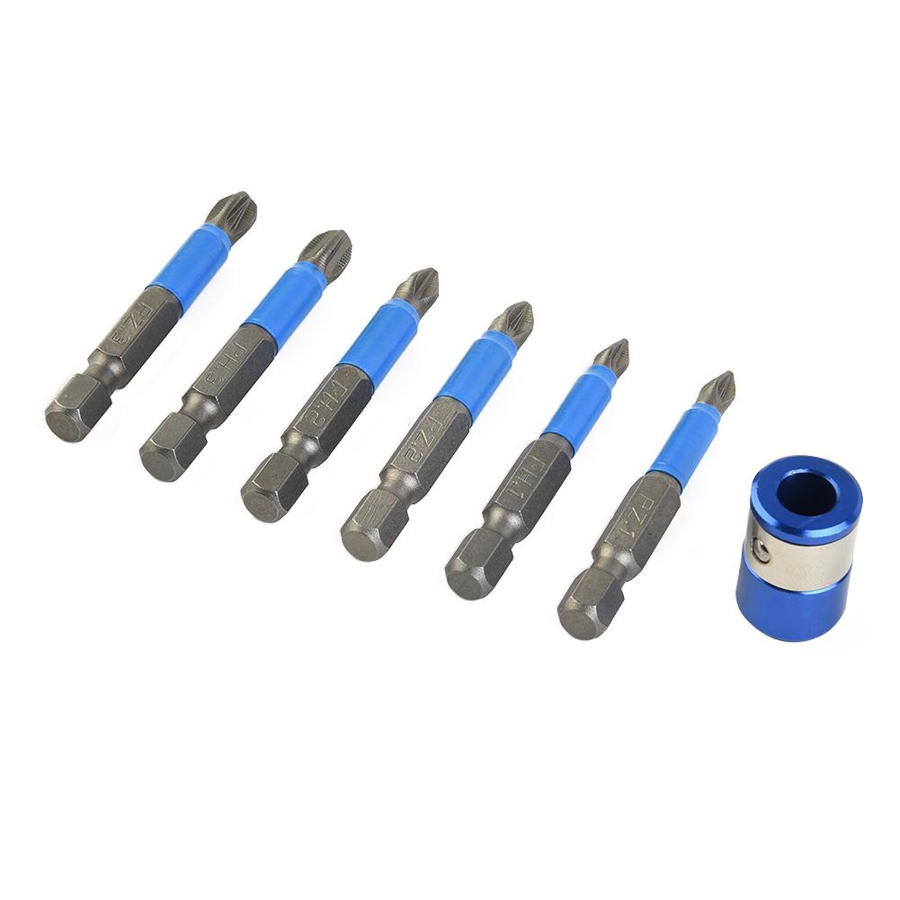 Set Screwdriver Bit 50mm Length 6Pcs/Set Alloy Steel Anti Slip PH1/PZ1/PH2/PZ2/PH3/PZ3 Wear Resistance Brand New