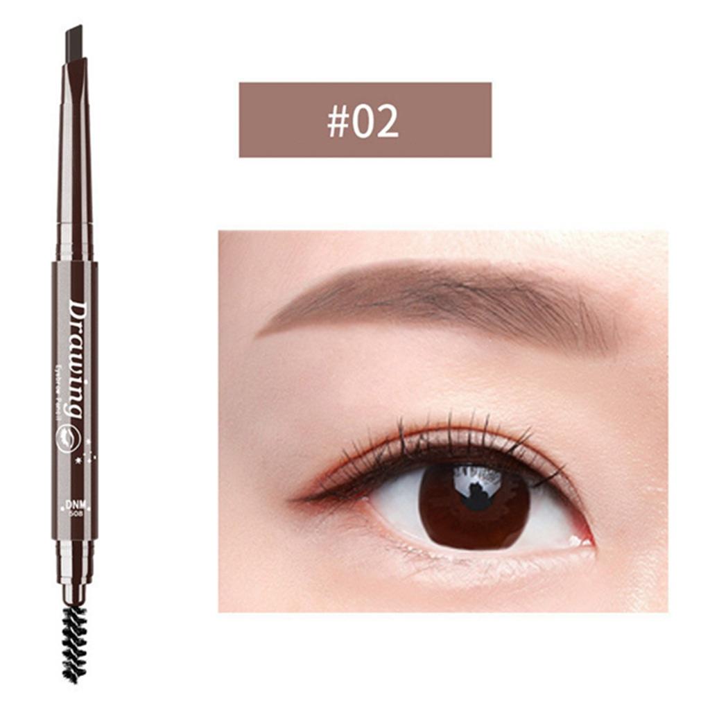 -Headed Hard Brow Pen And Sweat-proof Automatic Rotating Brow Pen