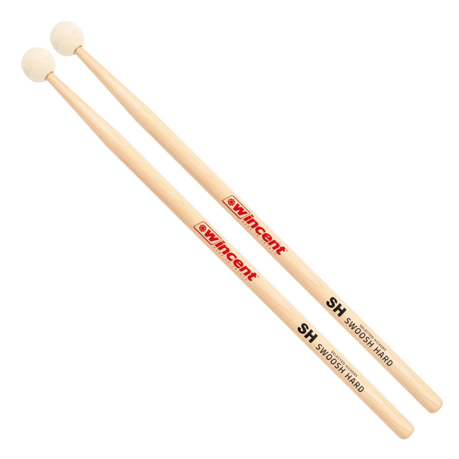 

WINCENT Cymbal Mallet W-5A Handle Hard Felt Ball Hickory W-SH []