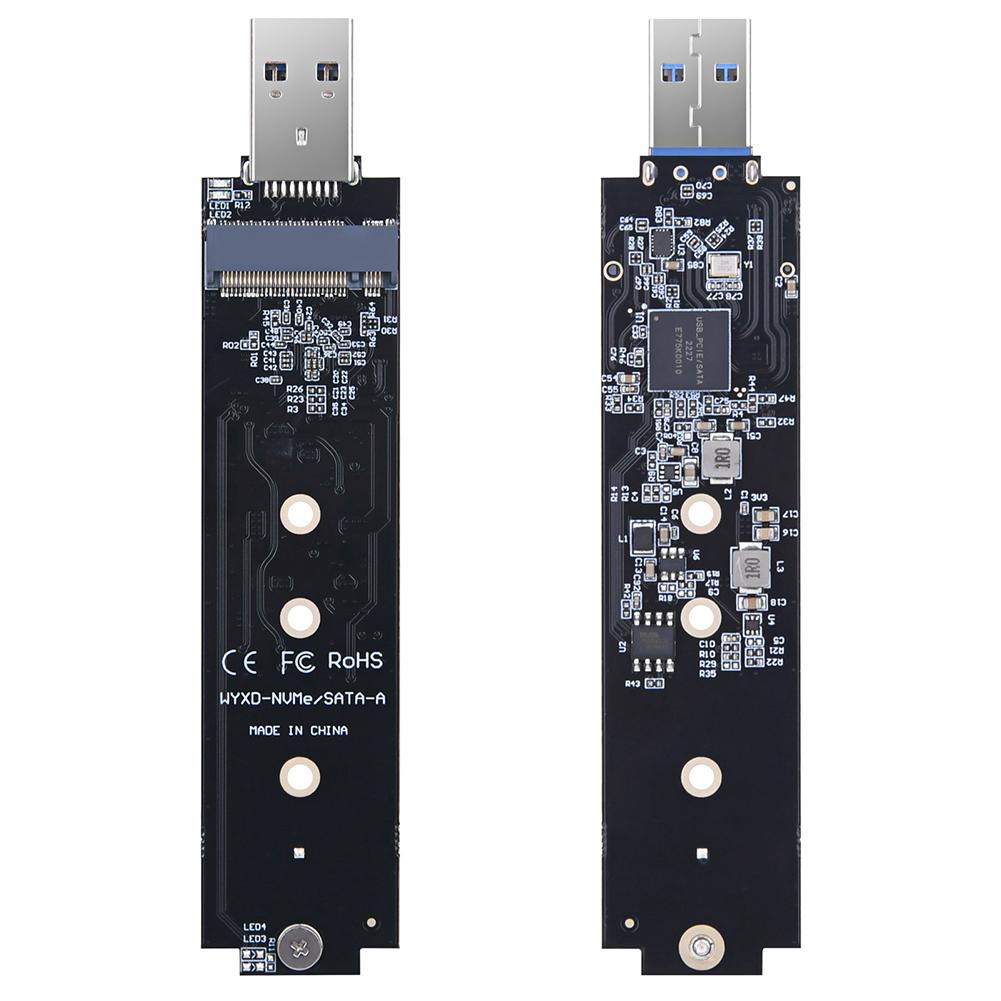 M.2 SSD SATA/NVMe To USB 3.1 Adapter B+M Key/M Key 3.1 SSD Adapter Riser Hard To Box Enclosure Q2R0
