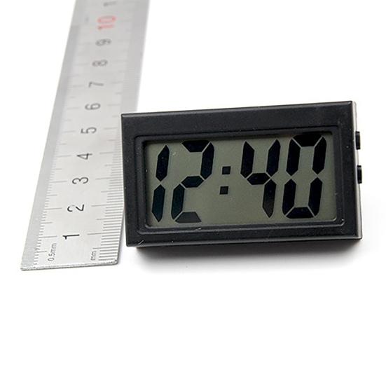 Electronic Clock Self-adhesive Mini LCD Display Large Screen Table Dashboard Desk Digital Clock for Home