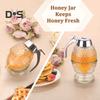 1/2 Stück Honigspender-Vorratsglas mit Ständer, großes Fassungsvermögen, auslaufsicheres Design, BPA-frei, Honigtopf in Wabenform