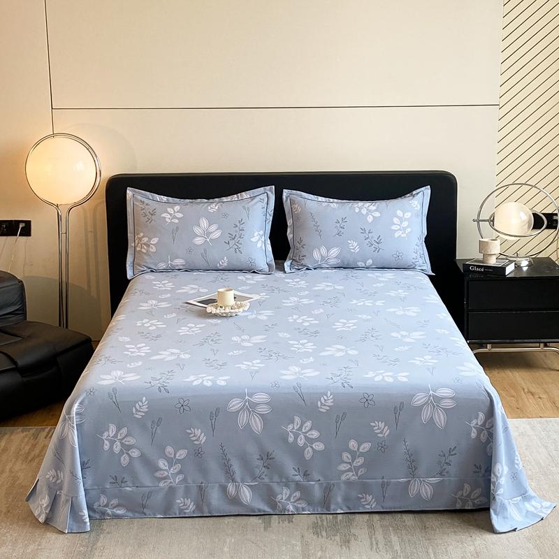 Retro Floral Pattern Bed Sheet Set 100% Cotton Bed Sheets Soft Breathable Bedspread with Pillowcases Queen Size Bedding Set